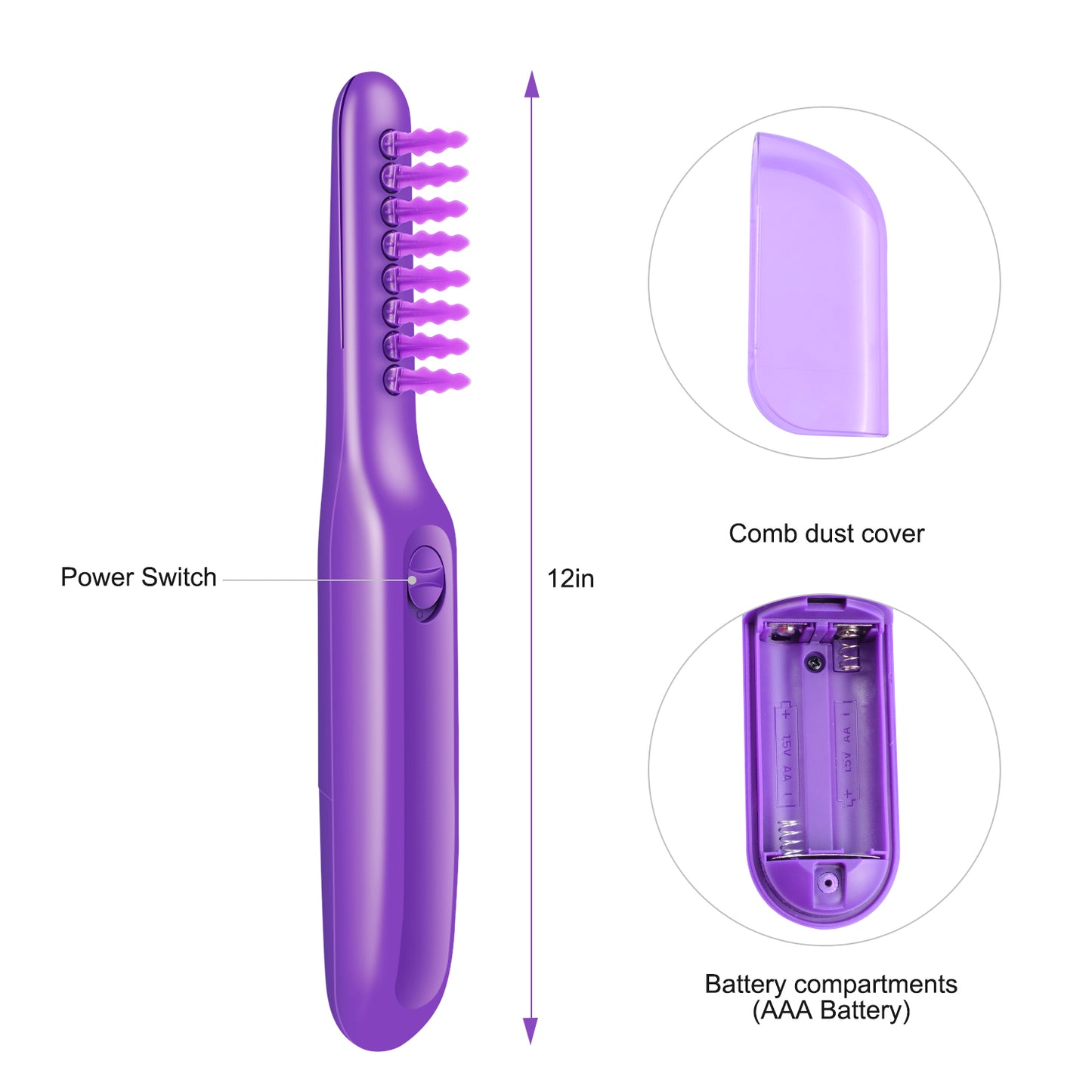 Portable Electric Detangling Wet or Dry Brush