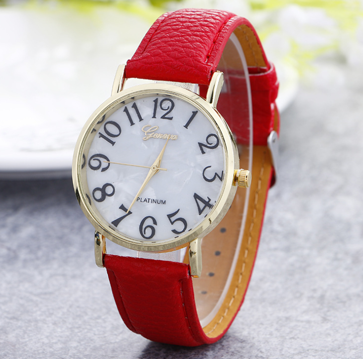 Marble Belt Watch Fashion Geneva Watch