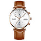 Quartz Modern Chronograph Leather Strap Watches