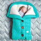 Spring Autumn Winter Knitted Button Twist Sleeping Bag