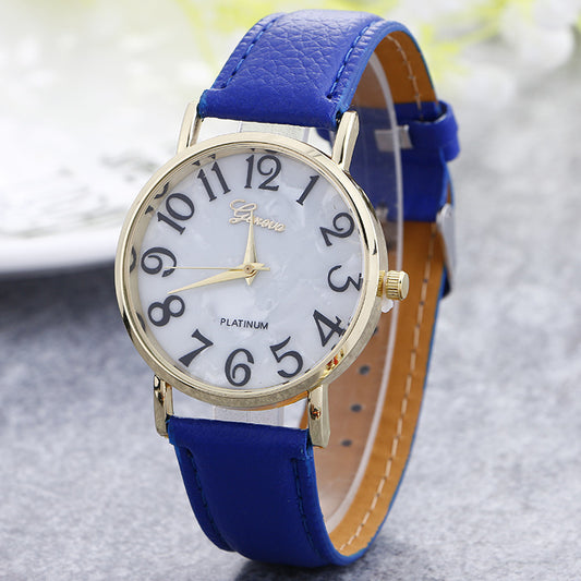 Marble Belt Watch Fashion Geneva Watch