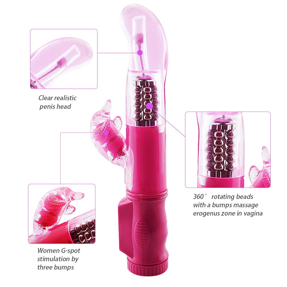 Rechargeable 12 Modes Rotating Rabbit Vibrator