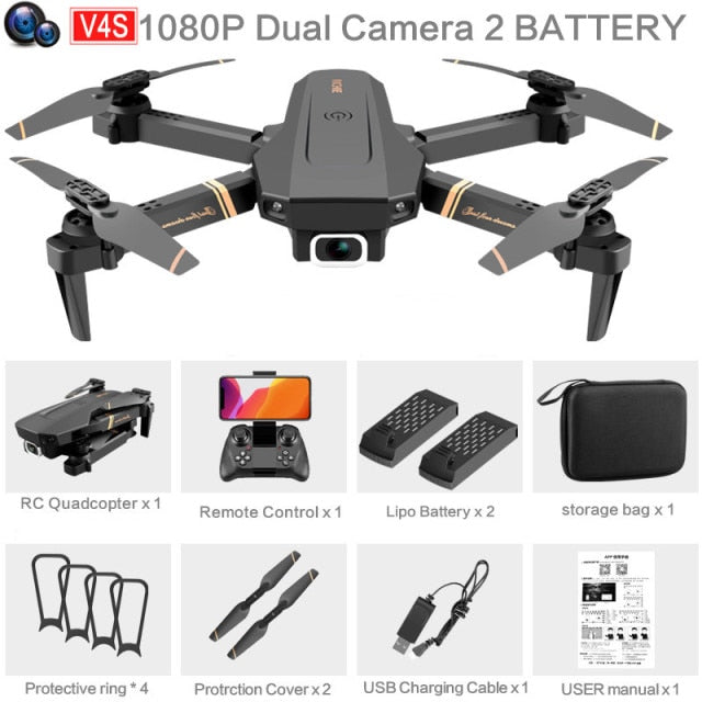 4DRC V4 FPV WiFi live video FPV 4K/1080P HD Wide Angle Camera Foldable Altitude Hold Durable RC Quadcopter Drone