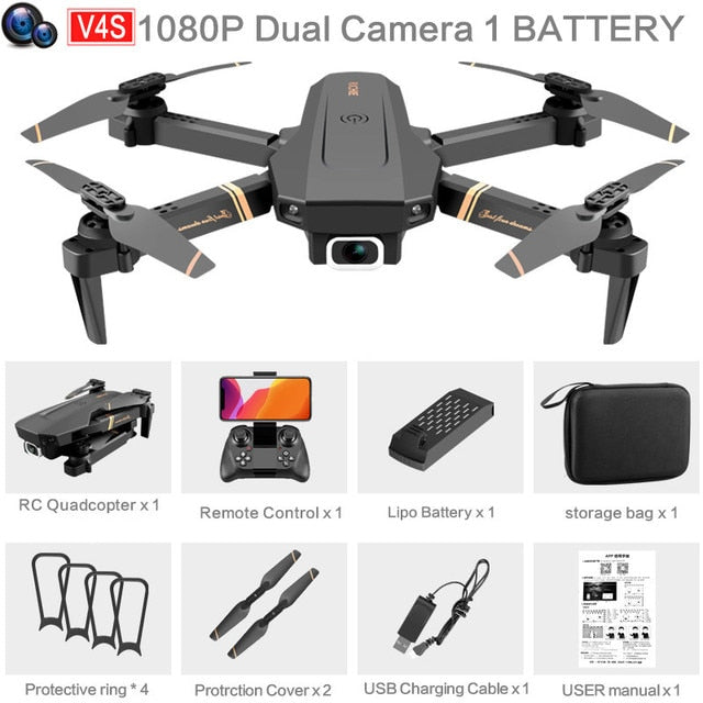 4DRC V4 FPV WiFi live video FPV 4K/1080P HD Wide Angle Camera Foldable Altitude Hold Durable RC Quadcopter Drone