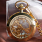 Vintage Pocket Mechanical Watch - Necklace Chain