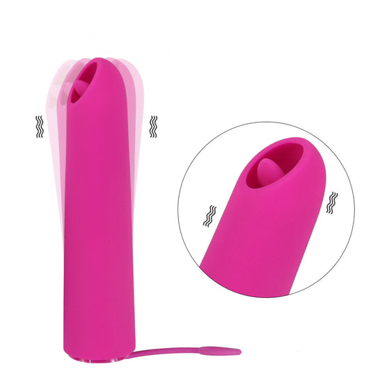 Rechargeable Silicone Strong Shock Lipstick Vibrator