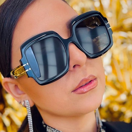 Retro Square Modern Fashion Sunglasses - F