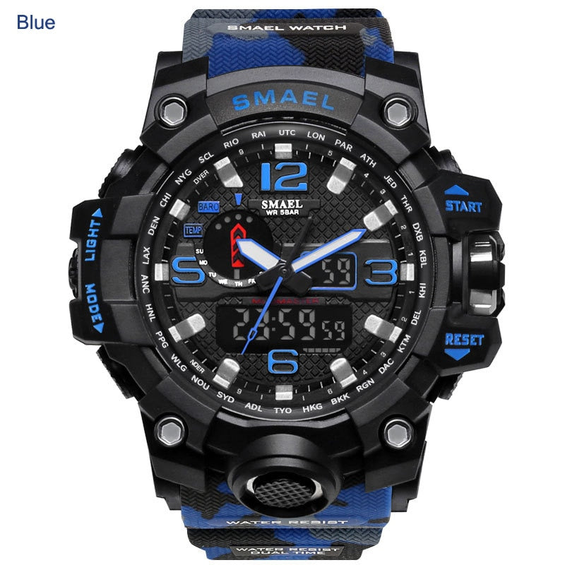 SMAEL Sport Watch Men Alarm Camouflage Waterproof