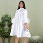 Three Quarter Lantern Sleeve Knee Length Oversized Dress