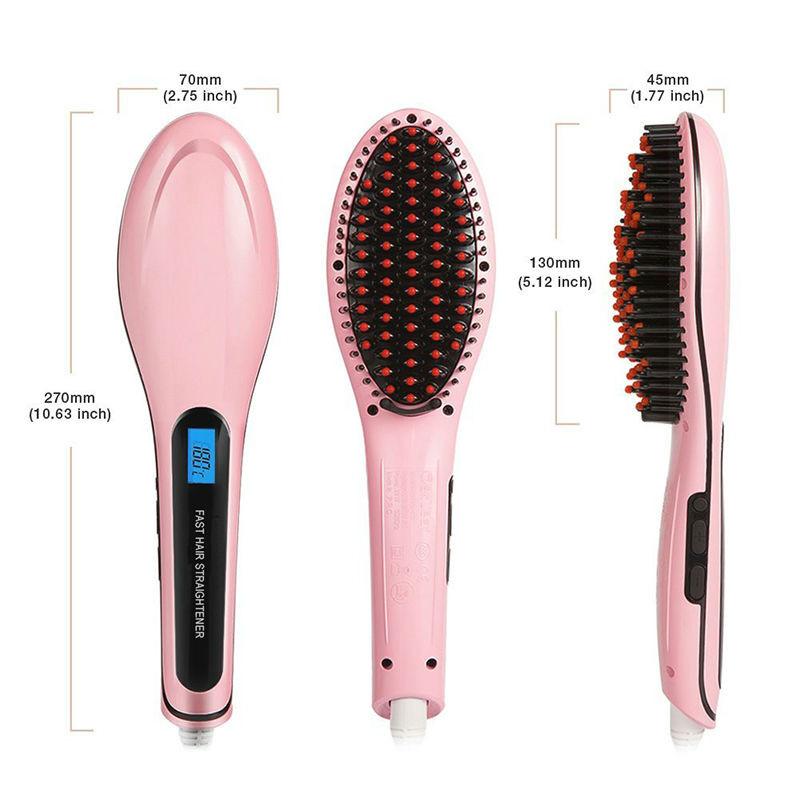 2 in 1 Hair Electric Straightening Brush