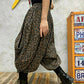 Leopard Print Big Pocket Girdle Oversized Pants