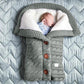 Spring Autumn Winter Knitted Button Twist Sleeping Bag