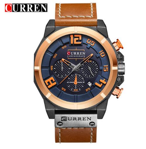 CURREN Quartz watches Men Leather Wrist Watch