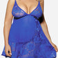 Plus Size Spaghetti Strap Lace Panel Babydoll