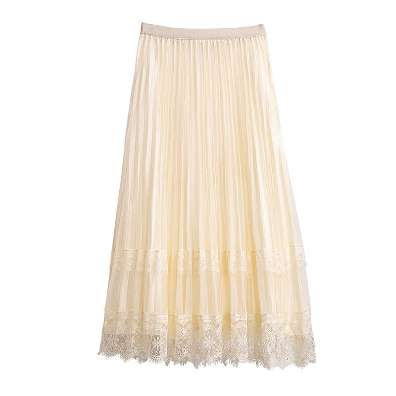 Plus Size Women's A-Line High Waist Pleated Skirt