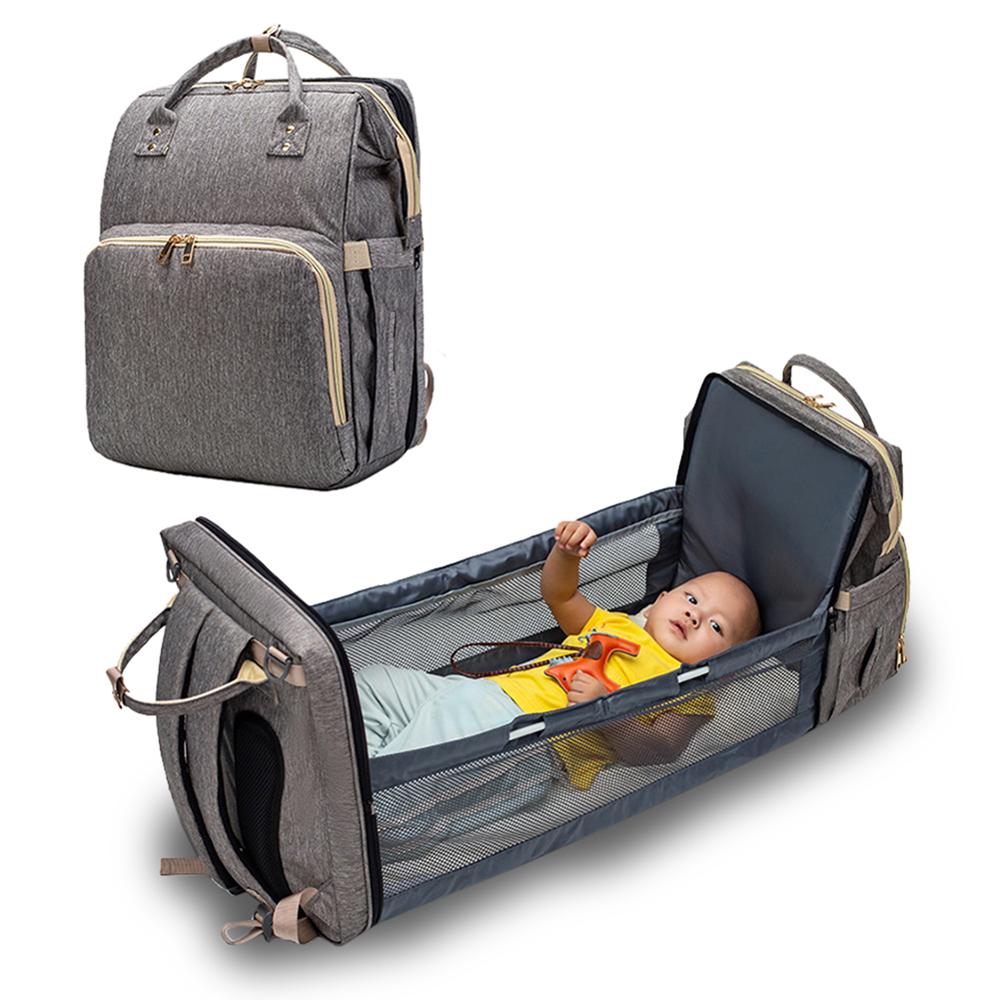 Baby Convertible Lightweight Diaper Bag Bed Multi-purpose Travel Storage Bag