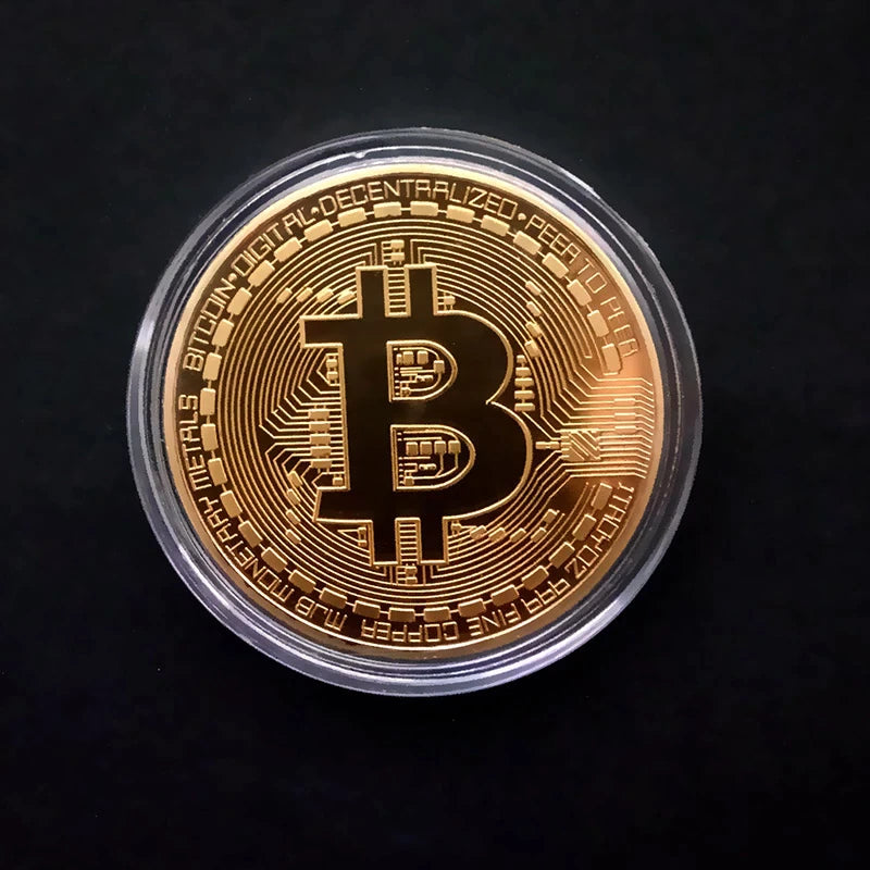 Golden Bitcoin, in Protective Packaging, Original Gilt Size