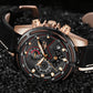 LIGE Business Watch Men Sport Quartz Clock Leather  Waterproof