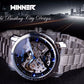 WINNER Blue Ocean Fashion Casual Designer Stainless Steel Watch