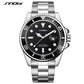 SINOBI Casual Men Watch Waterproof Date Stainless Steel Band