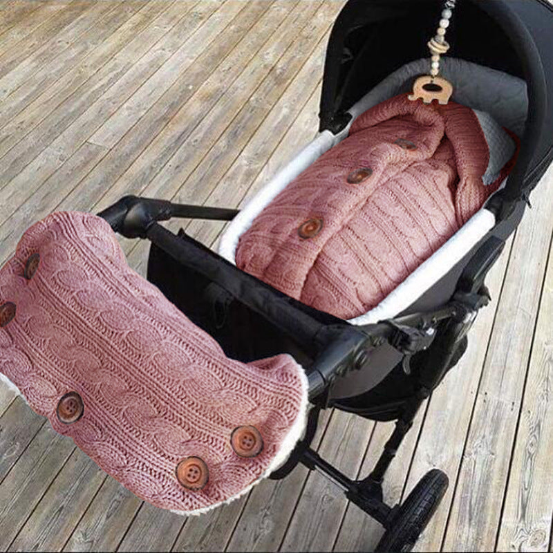 Spring Autumn Winter Knitted Button Twist Sleeping Bag