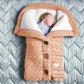 Spring Autumn Winter Knitted Button Twist Sleeping Bag