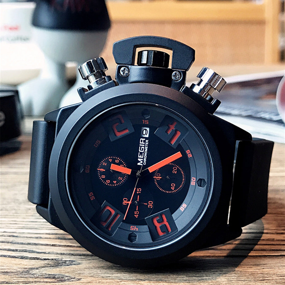 MEGIR Quartz 3D Waterproof Military Sport Watch