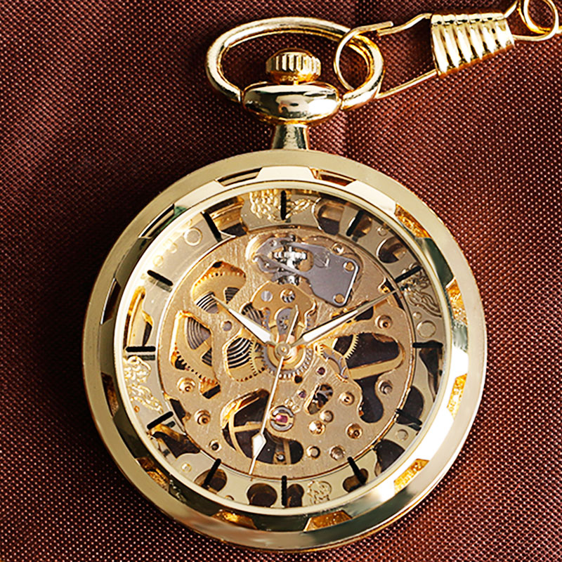 Vintage Pocket Mechanical Watch - Necklace Chain