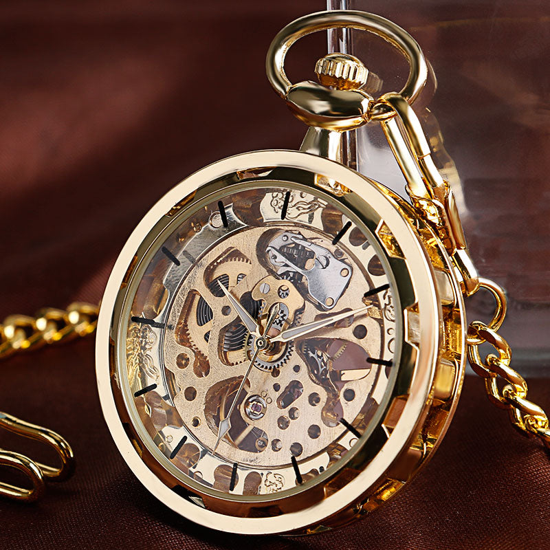 Vintage Pocket Mechanical Watch - Necklace Chain