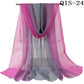 50*160cm Foulard Gradient Solid Color Georgette Shawl