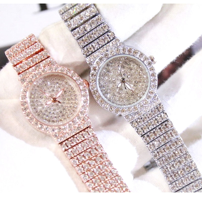 Brand Luxury Full Diamond, Japan Quartz Movement Stainless Steel Reloj Mujer watch