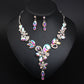 Luxury Jerusalem Water Drop Flower Crystal Necklace & Earrings