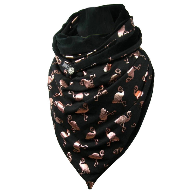 Soild Dot Printing Button Scarf