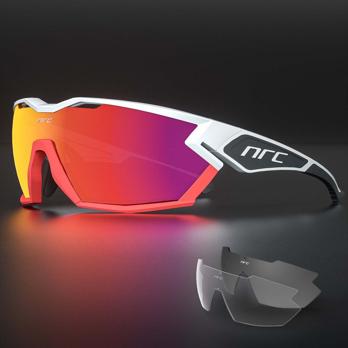 3 Pairs in 1 NRC P-Ride Photochromic Sport SunGlasses