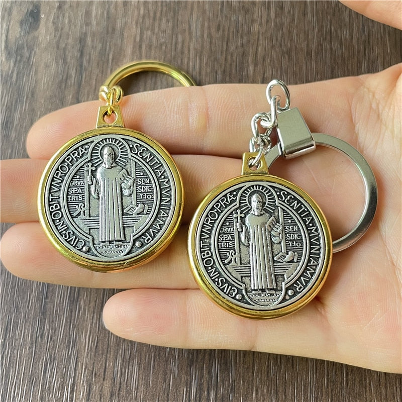 Two-color Thinker Angel Madonna Keychain