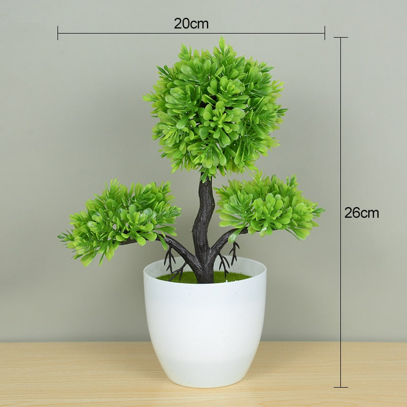 Artificial Bonsai Tree Pot For Home Room Decoration