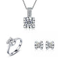 Moissanite Jewelry 925 Sterling Set