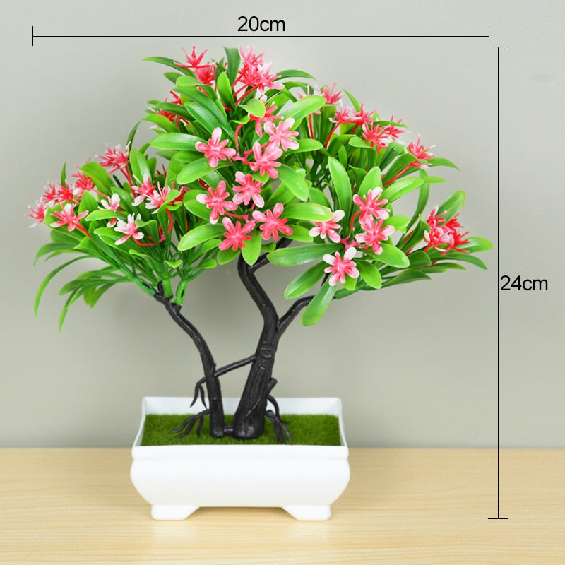 Artificial Bonsai Tree Pot For Home Room Decoration