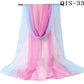 50*160cm Foulard Gradient Solid Color Georgette Shawl