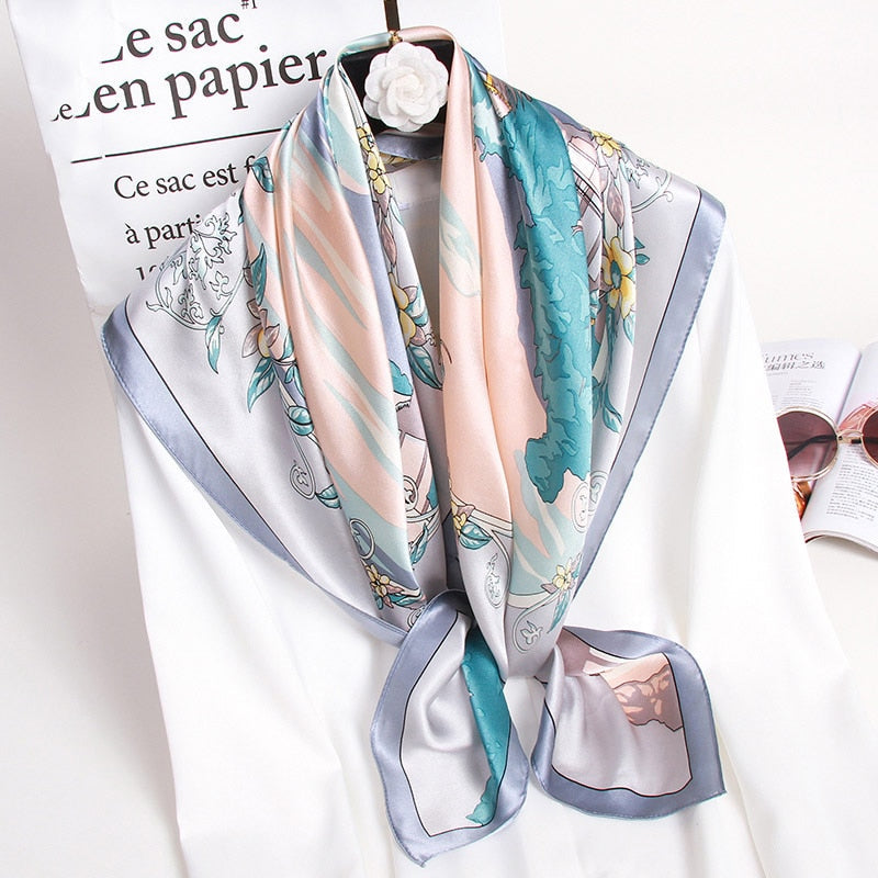 88*88cm 100% Natural Silk Square Scarf