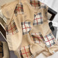 90*180cm British Plaid Warm Cotton and Linen Scarf