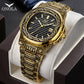 ONOLA luxury Retro golden stainless steel watch