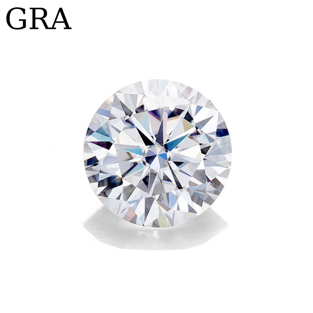 Round Cut D Color VVS1 Moissanite, GRA