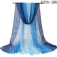 50*160cm Foulard Gradient Solid Color Georgette Shawl