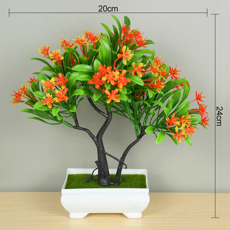 Artificial Bonsai Tree Pot For Home Room Decoration