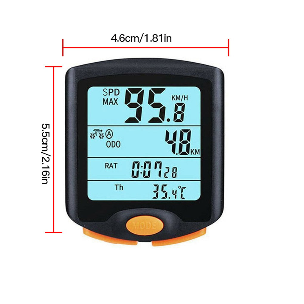 Waterproof Bicycle Computer Wired Speedometer