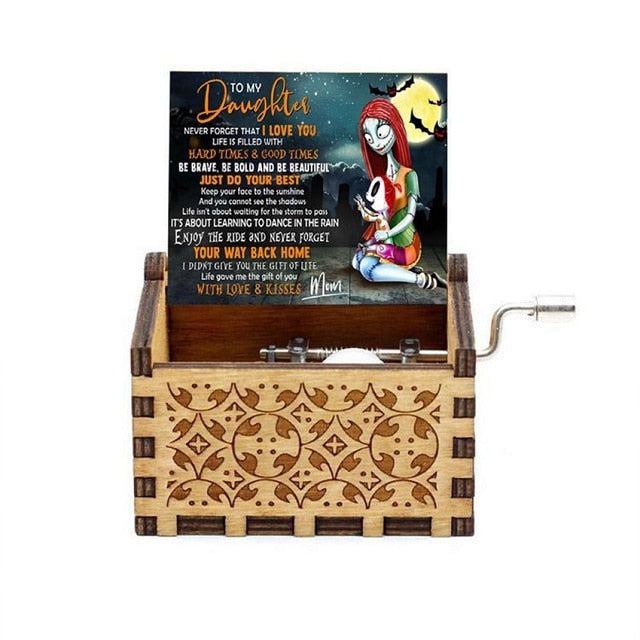 Christmas Wooden Hand Crank Music Box