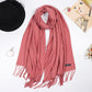 180*70cm+10*2cm tassel Cashmere Scarf