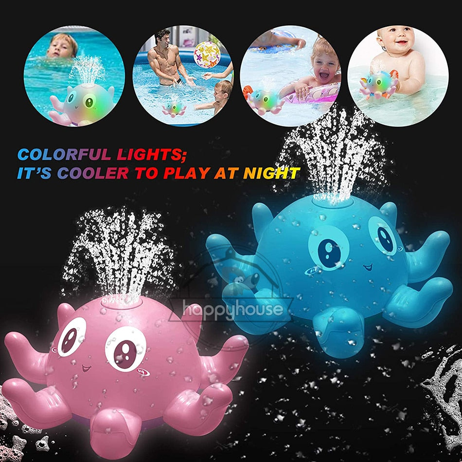 Baby Bath Spray, Water Shower Swim Pool, with Music LED Light Toy