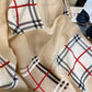 90*180cm British Plaid Warm Cotton and Linen Scarf